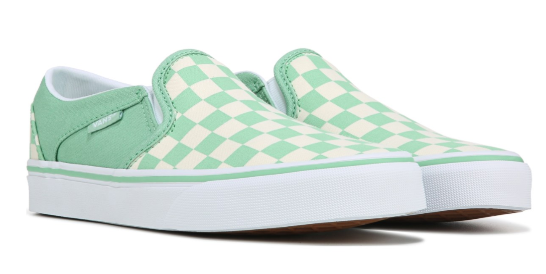 vans checkerboard mint